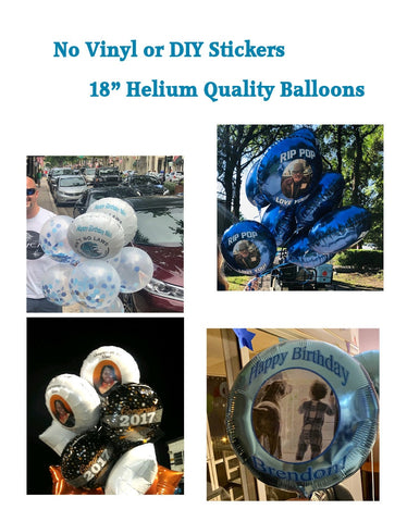 Personalized Birthday Balloons. Add Photos and messages on foil balloons