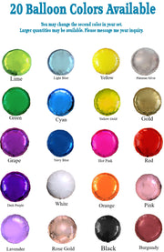 Personalized photo balloons, Customized printed Mylar 18 inch Circle foil in 20 colors